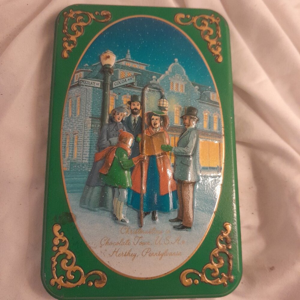 VTG Y2K 1995 Hershey's Carolers Chocolate Town, PA Tin Canister Replacement Lid